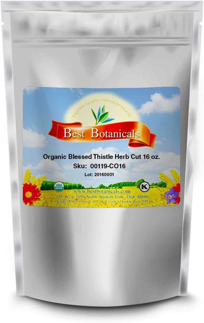 Best Botanicals Blessed Thistle Herb Cut 16 oz. (Organic)