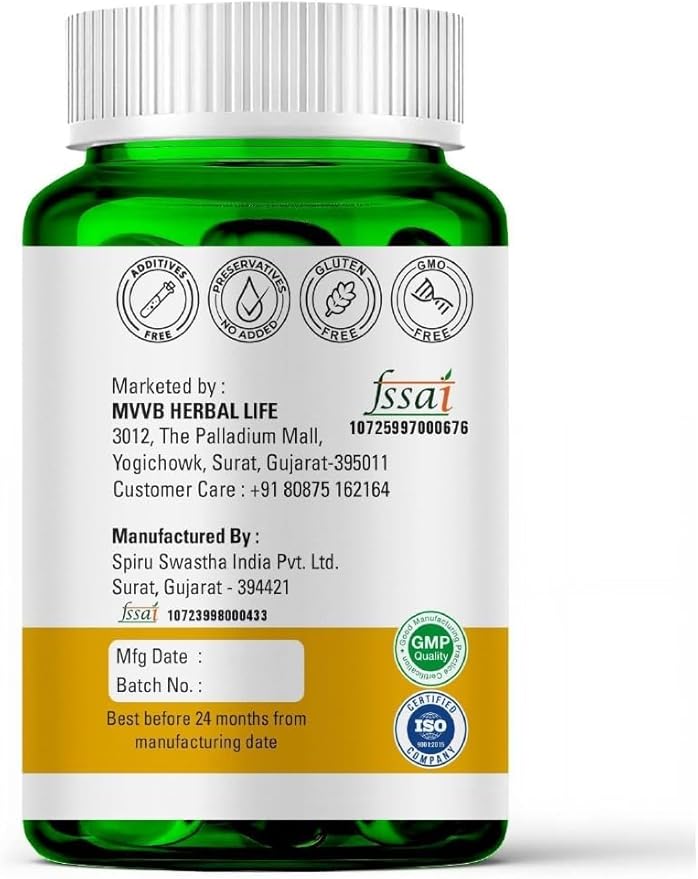 MVVB Turmeric Ginger &amp Black Pepper Capsules – Supports Joint Health Brain Function &amp Immunity |Promotes Health Skin &amp Antioxidant Protection |Enhances Nutrient &amp Reduces Inflammati