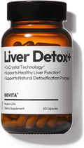 BIGVITA CoCrystal Liver Detox+ | 16x Absorption with Cocrysta™ Silybin | Glutathione Turmeric Selenium Milk Thistle | Detox &amp Repair Formula for Energy Daily Liver Health – 60 Capsules