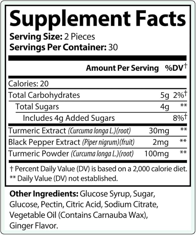 USA Herb Your Enthusiasm Vegan Turmeric Gummies 60 Count - Organic All Natural Curcumin Supplement for Joint Health Turmeric/Ginger Flavor