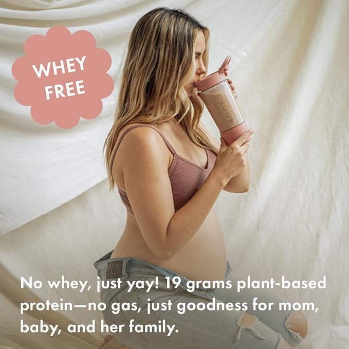 Boobie Body Superfood Protein Shake for Moms Pregnancy and Lactation Support Protein Powder to Increase Milk Supply Probiotics Organic Dairy-Free Gluten-Free Vegan Vanilla Cookie Single Srv 10pk