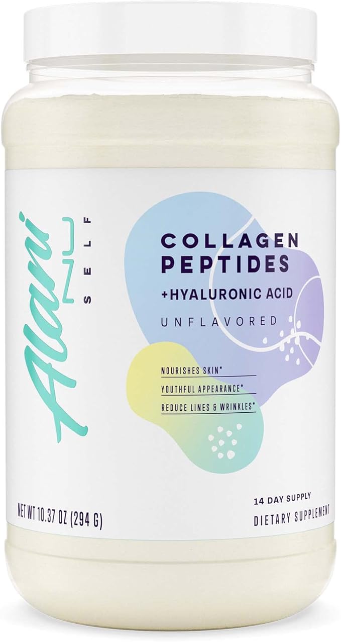 Alani Nu Collagen Peptides Powder UNFLAVORED | 18g Protein | Supports Bone Skin and Nail Health | Collagen for Women | 80mg of Hyaluronic Acid | Gluten Free | Sugar Free | 14 Servings