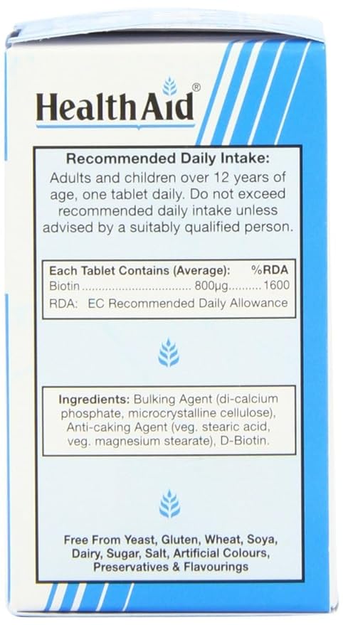HealthAid Biotin 800g - 30 Tablets