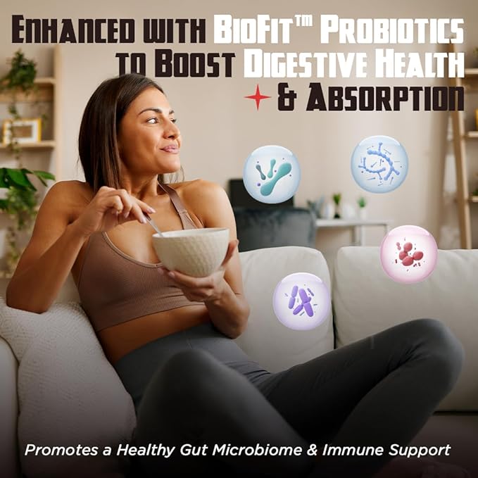 Old School Labs Micronized Creatine Monohydrate with No Bloat BioFit™ Probiotic - Men &amp Women Post-Recovery Powder for Strength &amp Performance - 60 Servings Unflavored