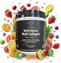Multi Collagen Multivitamin for Women+Men Keto Skin Joint Cognitive Heart Sensual &amp Immune Health Hydrolyzed Peptides Antioxidants Probiotics No Sugar 30 Fruit Powder Servings