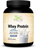 Zen Supplements - Organic Grass Fed Whey Protein 19g Per Serving Keto Friendly - Vanilla 32 Oz-Powder