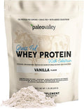 Paleovalley 100% Grassfed Whey Protein Powder with Colostrum 30 Serving - Vanilla 13g Protein Muscle Building Immune Support Gut Health