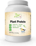Zen Supplements - Plant Protein-Vanilla 510G 1.1LB-Powder- 25 Grams of Protein Per Serving -Vegan Low Net Carbs Non Dairy Gluten Free Lactose Free No Sugar Added Soy Free Kosher Non-GMO