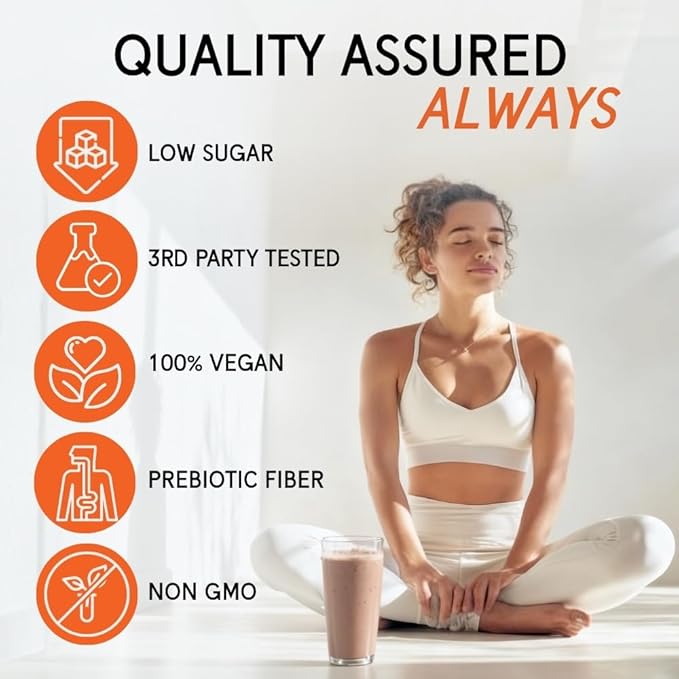 Chocolate Barley Protein Powder | 20g Plant-Based Vegan Protein | Pea Protein Rice Protein Prebiotic Fiber Smooth &amp Gentle on Stomach Low Sugar Keto Friendly | 14 Servings (1.39 lb)