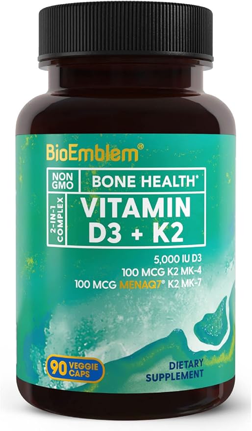 BioEmblem Vitamin D3 K2 Omega-3 Fish Oil 2000mg