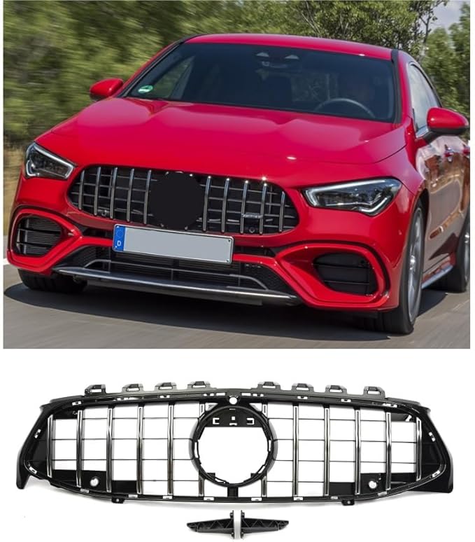 CONERY Automotive Accessories AMG Style CLA35 CLA45 Grille Compatible for Mercedes Benz CLA W118 CLA Grille 180 250 260 2019-2022 (Size : CLA35 S WO H)