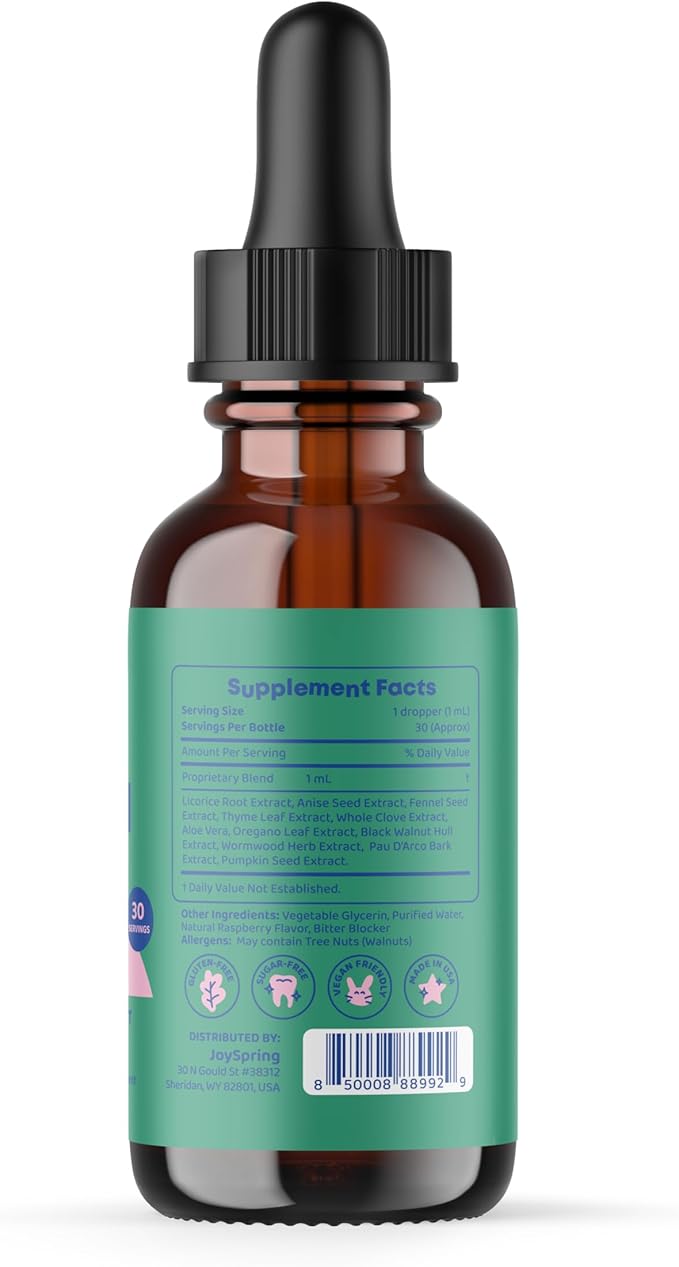 JoySpring Kids Bedtime Routine for Sleep &amp Gut Support – Liquid Melatonin + Herbal Digestive Support Drops for Toddlers &amp Kids – Evening Wellness System