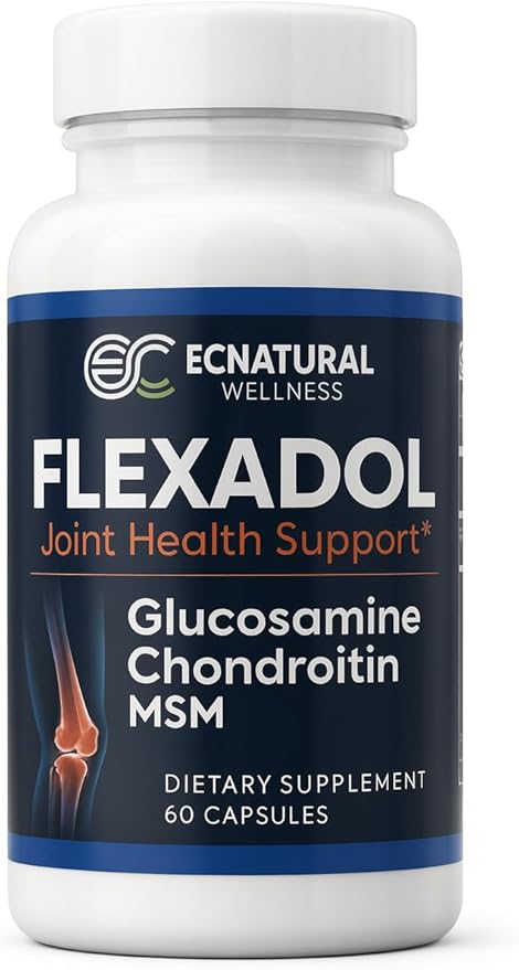 Capsules | Glucosamine Chondroitin &amp MSM Blend | Daily Supplement Formula | 60 Capsules | Adult Use | Dietary Supplement | One Bottle