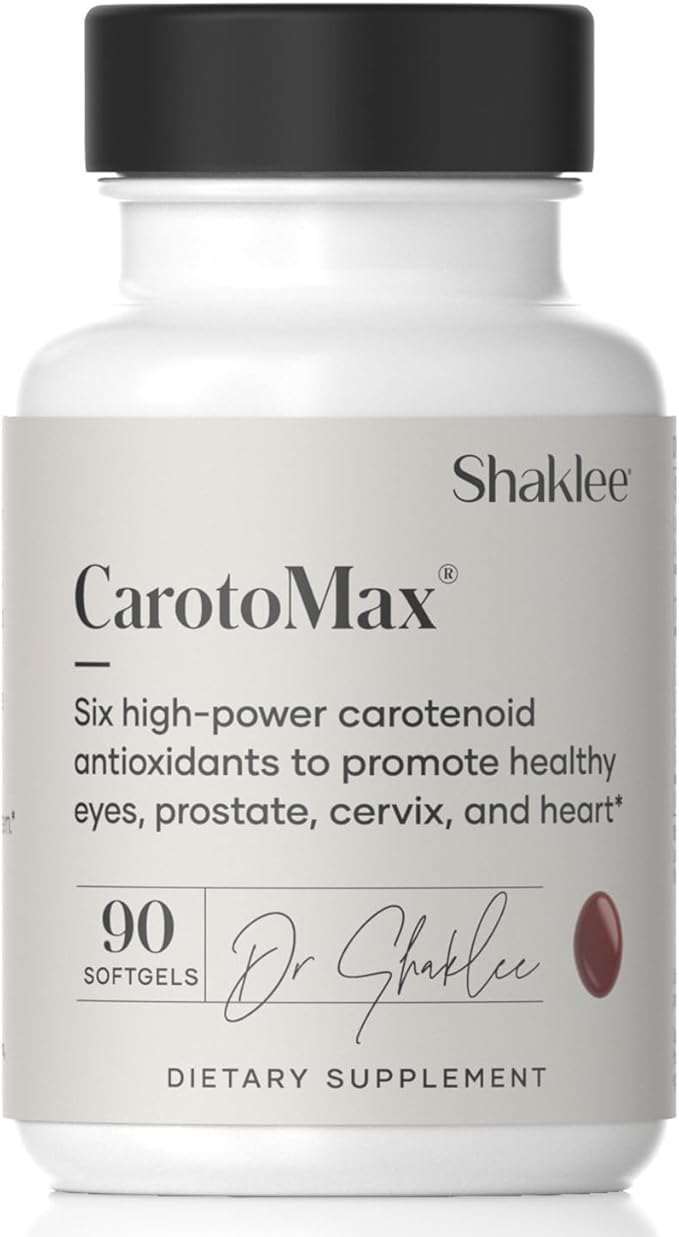 Shaklee - CarotoMax- Advanced Eye Health Formula w/ 6 Key Carotenoids - Supports Vision - Lutein Zeaxanthin Beta-Carotene Astaxanthin - Promotes Macular Health - 90 Softgels