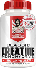 Old School Labs 5000mg Creatine Monohydrate Capsules With BioFit™ (Max Strength) Supports Muscle Growth &amp Recovery Performance Cognitive Health - Creatine Pills for Men &amp Women Made in USA