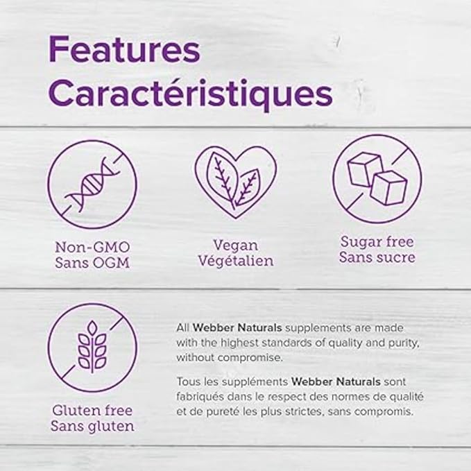 Webber Naturals B12 Ultra-Strength 10000 mcg · Cherry Flavour 40 Sublingual Tablets