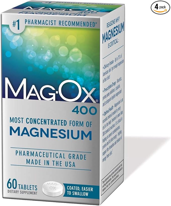 Mag-Ox 400 Magnesium Tablets 60 Each (Pack of 4)