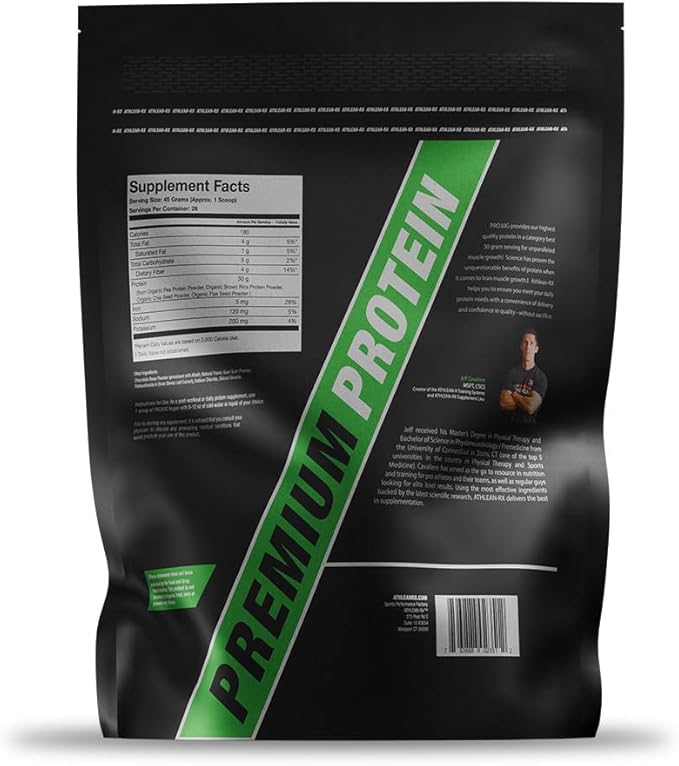 PRO 30G Vegan Protein Powder by ATHLEAN-X Plant-Based Muscle Recovery &amp Growth Formula Gluten-Free NSF Certified for Sports High Protein Supplement for Strength (Rich Double Chocolate)