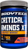 BodyTech Critical Aminos XT - Intra/Post Workout Amino Acid Formula - Supports Recovery Endurance &amp Performance - Fruit Punch (11.1 oz 45 Servings)