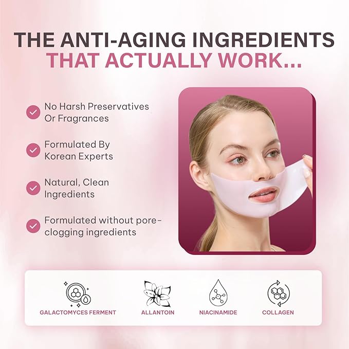 Quasi Bio-Collagen Face Mask Overnight – Hydrating Korean Sheet Mask – Niacinamide &amp Low Molecular Collagen – Firming &amp Smoothing Skincare for All Skin Types – 4 Masks