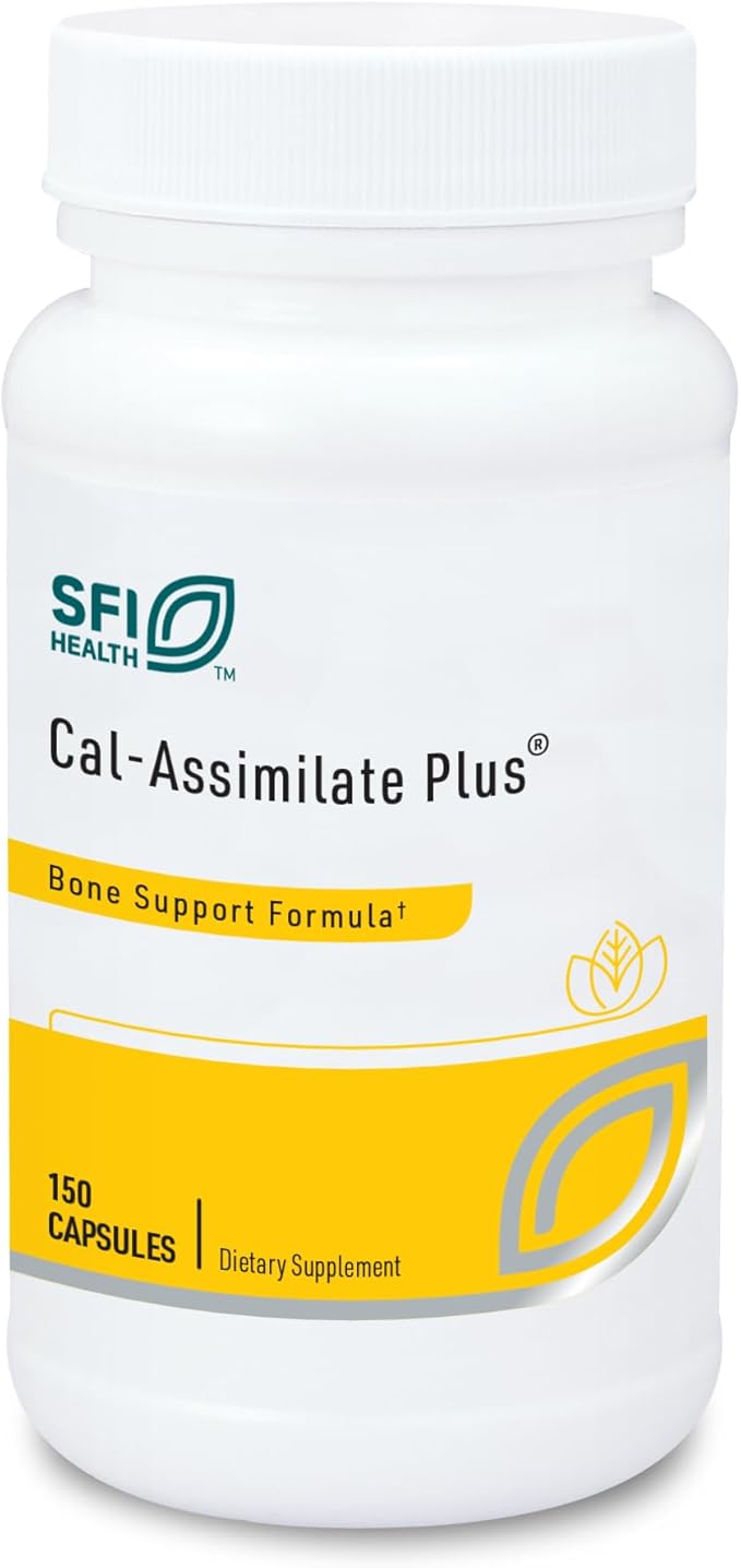 Klaire Labs SFI Health Cal-Assimilate Plus - Triple Calcium Bone Support Complex with Vitamin D3 Key Minerals &amp Chondroitin Sulfate Hypoallergenic &amp BSE-Free (150 Capsules)