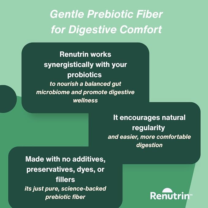 Dual-Acting Prebiotic - Great Source of Fiber - FODMAP Certified Promotes Regularity Gut &amp Metabolic Health Digestive and Immune Support - Unflavored - 1 Count - 60 Servings