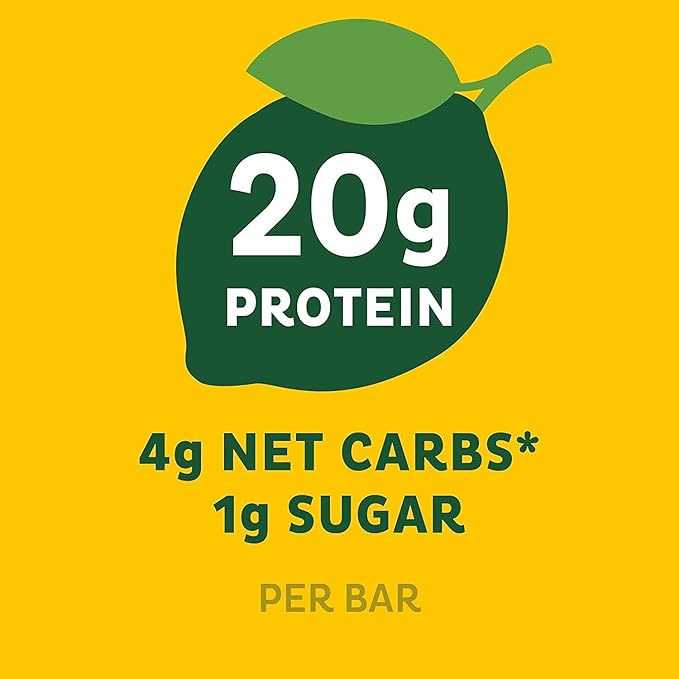 Quest Nutrition Protein Bar Oatmeal Choco Chip. Low Carb Meal Replacement Bar with 20 + Grams of Protein. High Fiber Gluten-Free (24 Count) (Lemon Cake)