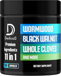 11in1 Wormwood Capsules - 180 Capsules Extracted from Black Walnut Cloves Ginger Turmeric Apple Berberine HCl &amp More - Support Immune System for 3 Months