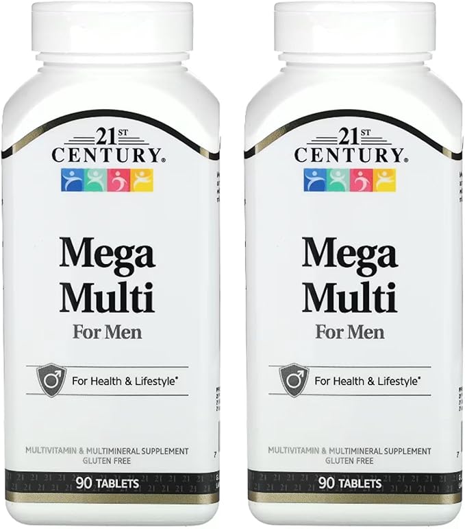 21st Century Mega Multi for Men Multivitamin &amp Multimineral 90 tablets Pack of 2