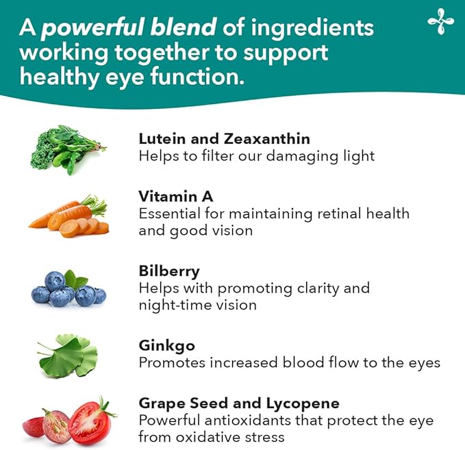 LifeSeasons Visibili-T with Bone Densi-T - Eye Health &amp Vision Support Supplement - Lutein Chromium Carrot Root Bilberry Ginkgo Biloba Grape Seed Extract Lycopene Vitamin A&amp more - 120