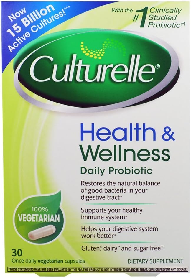 Culturelle Health &amp Wellness Probiotic Vegetarian Capsules 30 ea (Pack of 4)