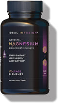 Elemental Magnesium Bisglycinate 500mg – High Absorption Magnesium Supplement for Relaxation Deep Sleep &amp Muscle Recovery – Supports Calm Bone &amp Nerve Health – Vegan Non-GMO – 240 Capsules