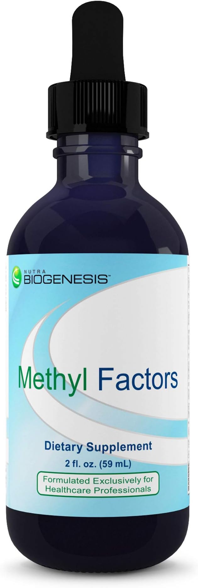 Nutra Biogenesis Methyl Factors - Vitamin B12 Drops Methylfolate Drops Sublingual Liquid for Women &amp Men B Complex with Folic Acid for Kids &amp Adults Energy Supplement Sugar Free - 2 Fl Oz