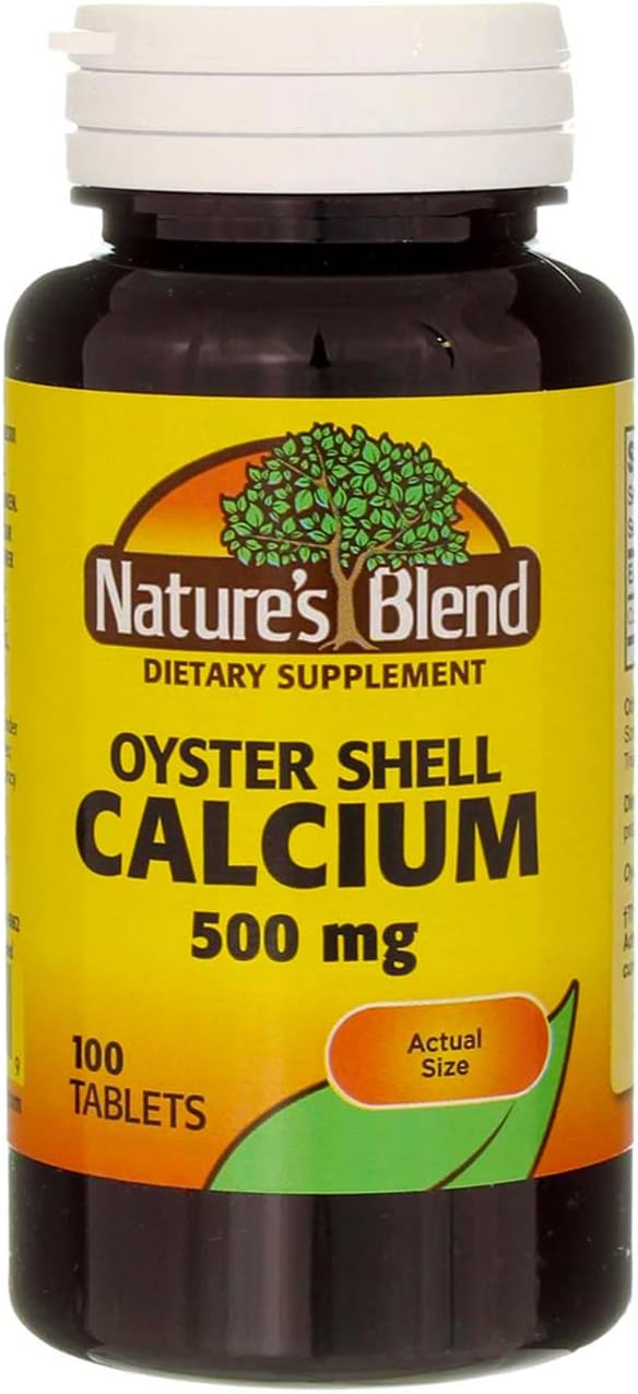 Nature's Blend Oyster Shell Calcium 500 mg Tablets - 100 ct Pack of 5