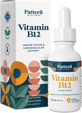 Pattern Wellness Vitamin B12 5000 mcg – Sublingual Liquid Drops – Methylcobalamin Supports Energy &amp Immune Health – Vegan Citrus Flavor – 2 fl. oz (60mL) 3rd Party Lab Tested
