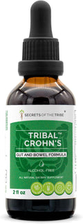 Tribal Crohn's Herbal Extract Alcohol-Free Tincture Glycerite Slippery Elm Parsley Marshmallow Turmeric Frankincense Green Tea. Gut and Bowel Formula 2 oz