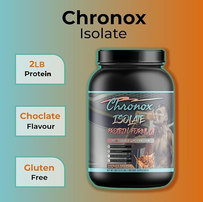 Chronox Isolate Whey Protein Powder - Chocolate Flavor - 2 LB