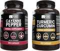 PURE ORIGINAL INGREDIENTS Cayenne Pepper &amp Turmeric Curcumin (365 Capsules) No Magnesium Or Rice Fillers Pure Lab Verified