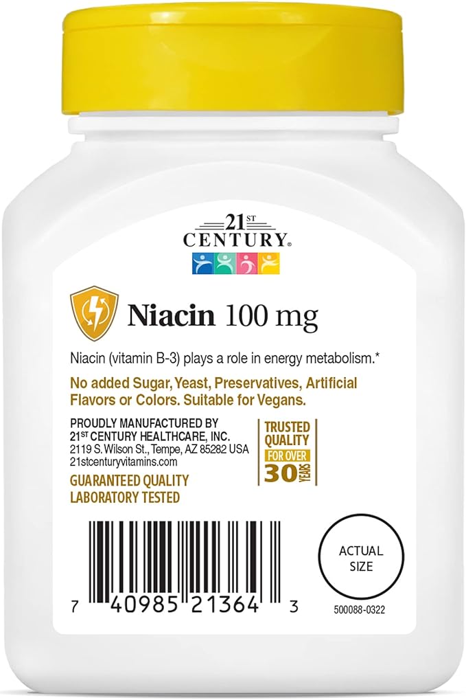 21st Century Niacin 100 Mg Tablets 110 Count (Pack of 3)