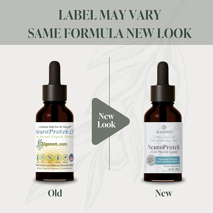 NeuroProtek Low Phenol Liquid - Unflavored - 60 servings The only luteolin liquid formulation for rapid absorption. Exclusive patented combination of Luteolin and other Flavonoids in Olive Pomace Oil