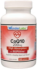 Wonder Labs High Absorption CoQ10 with BioPerine Naturally Fermented Non-GMO Gluten-Free