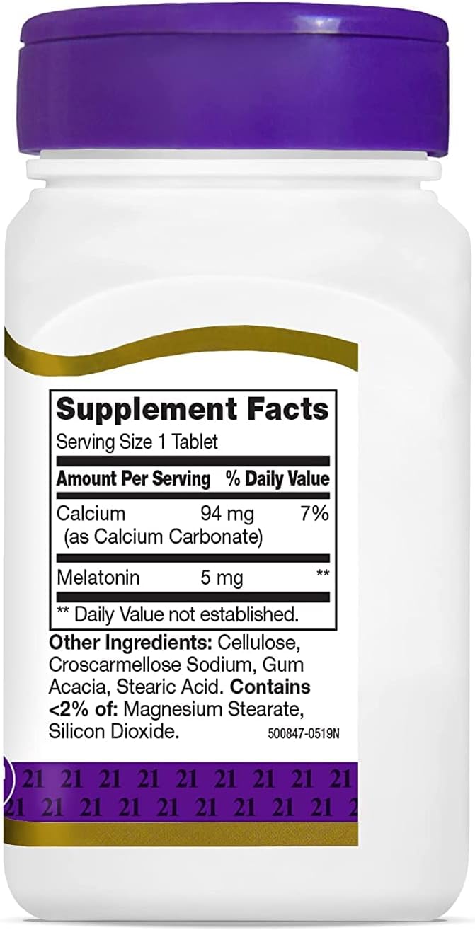 Melatonin 5mg Maximum Strength 120 ea (Pack of 4)