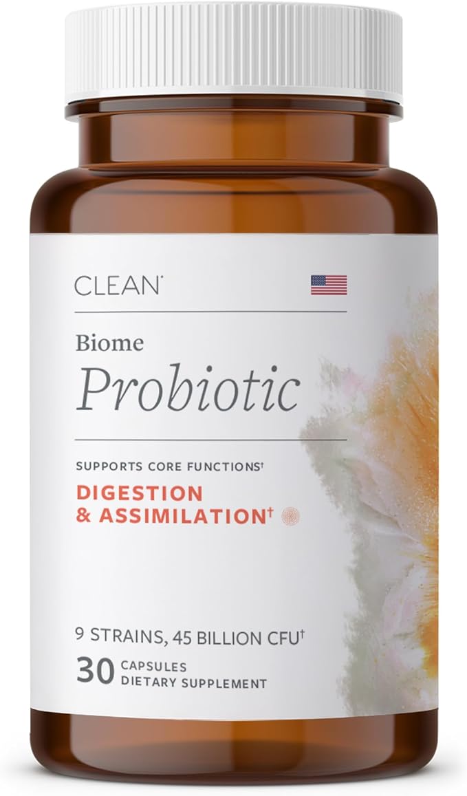 Daily Probiotic for Gut Health Support 9 Strains 45 Billion CFU with Lactobacillus Core Functions Digestion De-Bloat 30 Count