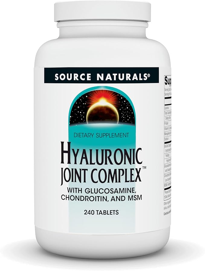 Source Naturals Hyaluronic Joint Complex with Glucosamine Chondroitin &amp MSM Extra Strength - 240 Tablets