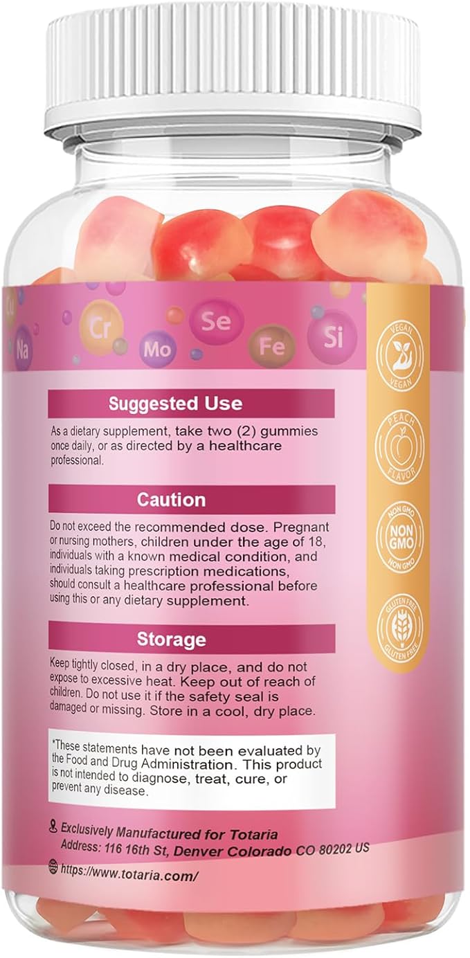 Totaria Sugar Free Calcium Magnesium Zinc Gummies for Women Men &amp Multivitamin Gummies for Women Bundle
