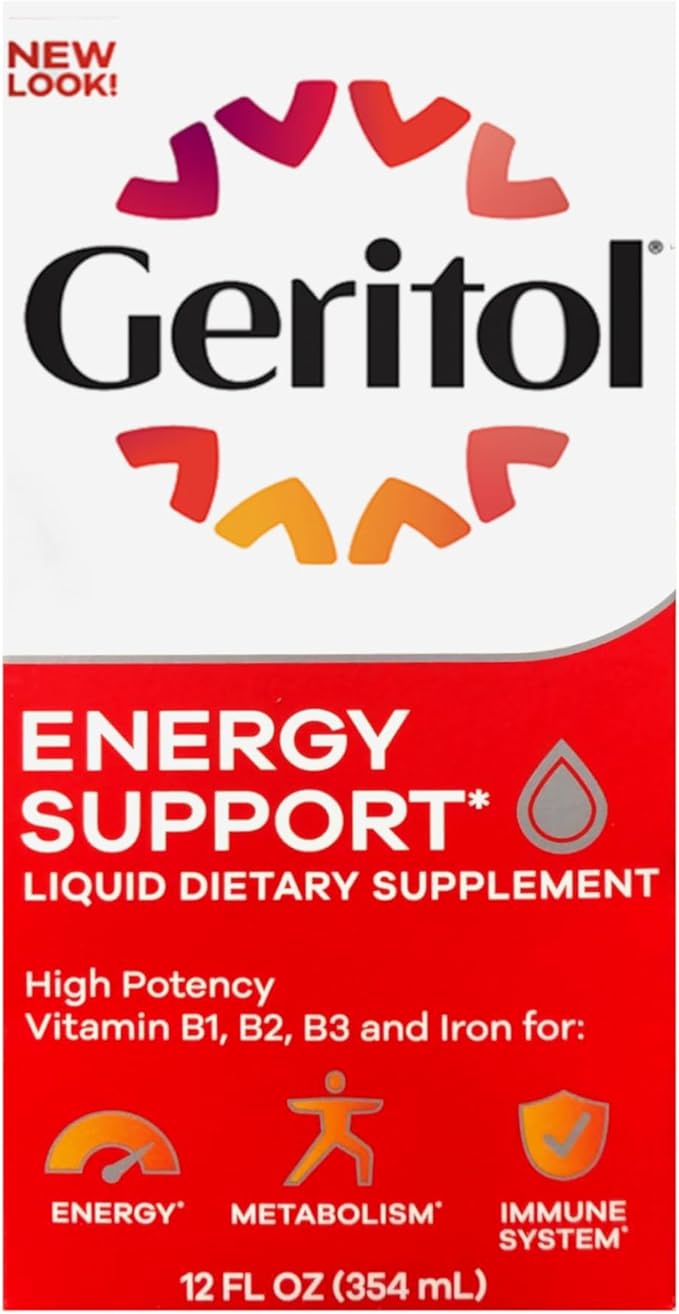 Geritol Liquid Supplement B-Vitamins &amp Iron 12 Fluid Ounce (Pack of 6)