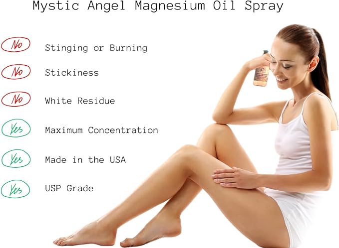 Magnesium Oil Spray for Feet &amp Body in a Glass Bottle Maximum Concentration Gentle on Skin Made in the USA (4 Fl. Oz. Passionflower)