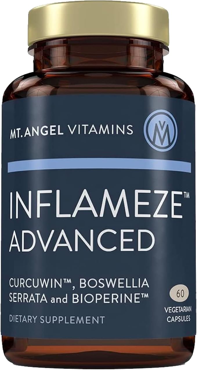 Mt. Angel Vitamins: Inflameze Advanced. Joint Health Collagen Protection Turmeric Supplement 60 Capsules