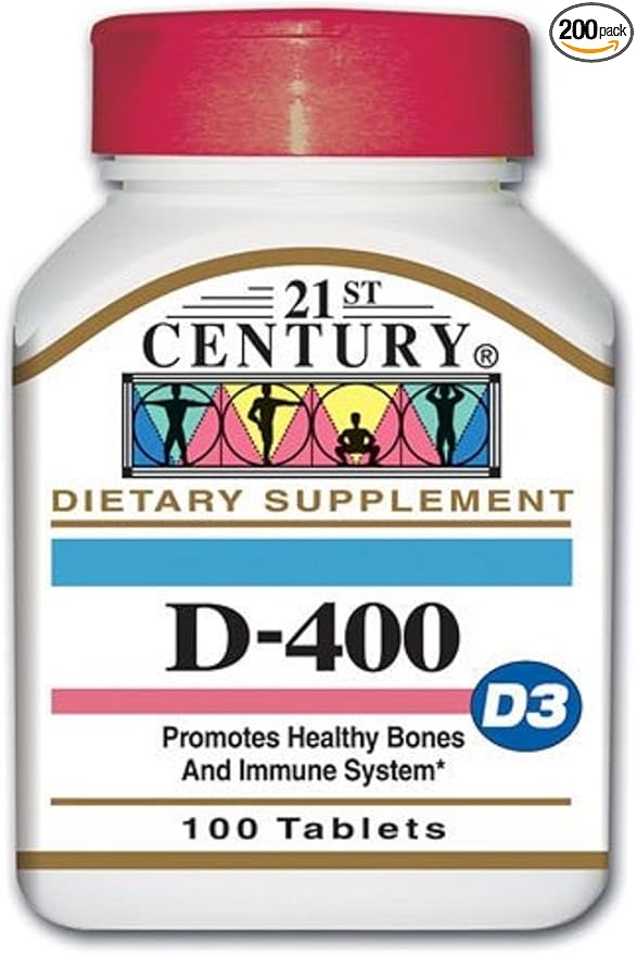 21st Century Vitamin D 400IU Tablets 100 Count (4 Pack)