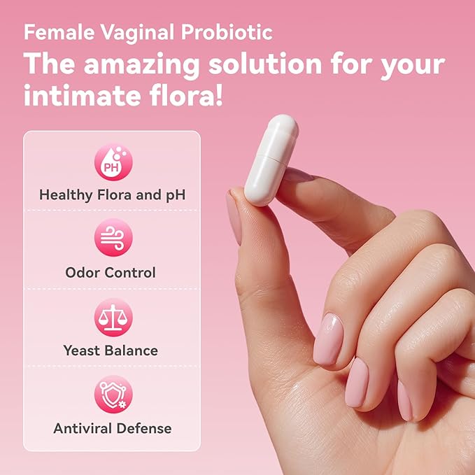 Gynable Vaginal Probiotic for Women- Female Probiotic for pH BalanceUpgraded to 10 Billion CFU Probiotics Odor Control Yeast Balance Promote Healthy Vaginal Flora &amp Feminine Health